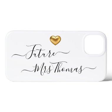 Future Mrs Gold Heart iPhone 13 Case