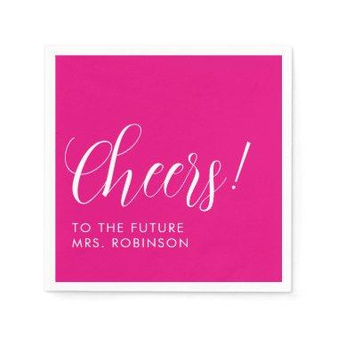 Future Mrs Minimalist Modern Pink  Napkins