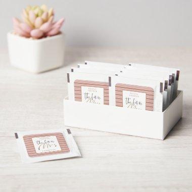 Future Mrs Name Pink Stripe  Favor Hand Sanitizer Packet