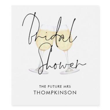 Future Mrs Name Wine Glasses  Wine Label