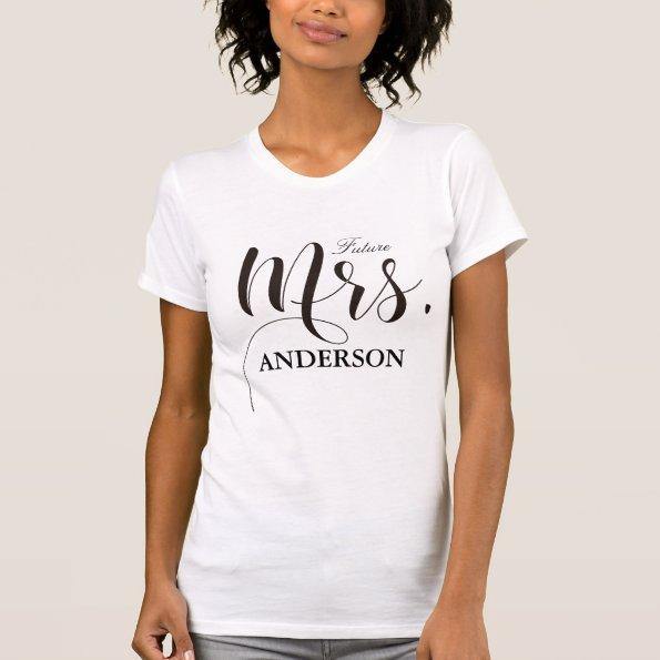 Future Mrs. Personalized Calligraphy T-Shirt