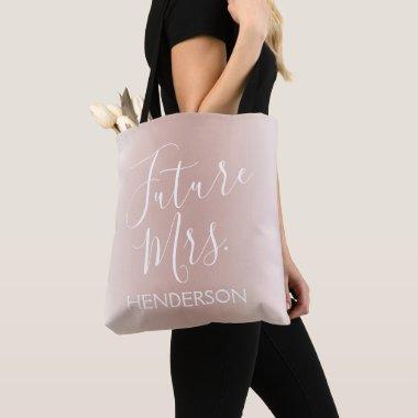 Future Mrs. Rose Gold Blush Pink Metallic Foil Tote Bag