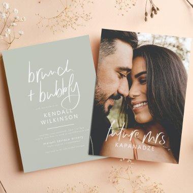 Future Mrs Sage Green Brunch & Bubbly Custom Photo