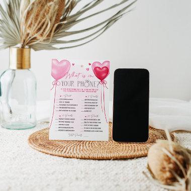 Galentine's Love Is In The Air Phone Game Invitations