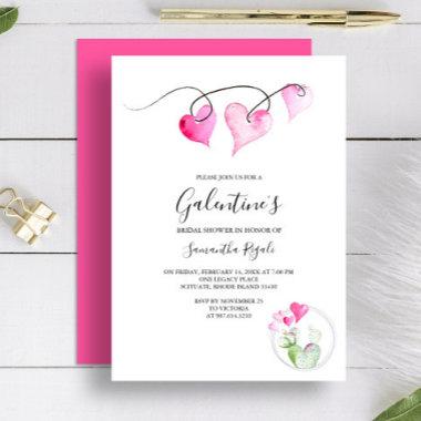 Galentines Themed Bridal Shower Invitations