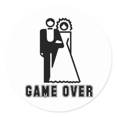 GAME OVER 2 CLASSIC ROUND STICKER