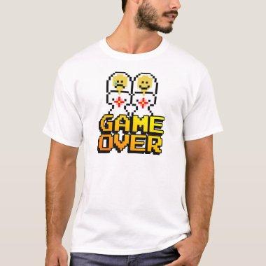 Game Over Marriage (Lesbian, 8-bit) T-Shirt