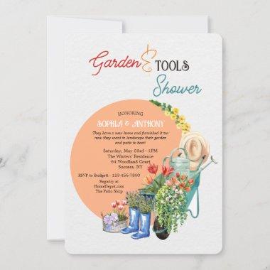 Garden and Tools Shower Invitations