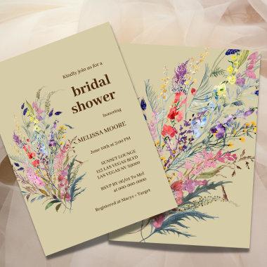 Garden Blooms Bridal Shower Invitations