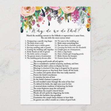 Garden Bridal Shower Game w answer back size Invitations