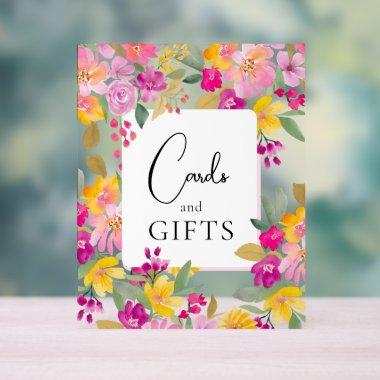 Garden floral watercolor  sign