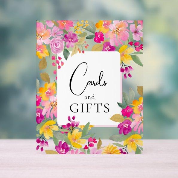 Garden floral watercolor  sign