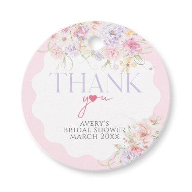 Garden Floral Wavy Wildflower Modern  Favor Tags