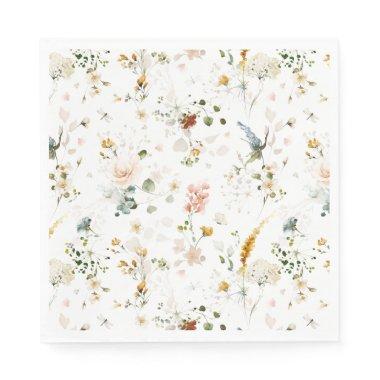 Garden Flowers Botanical  Napkins