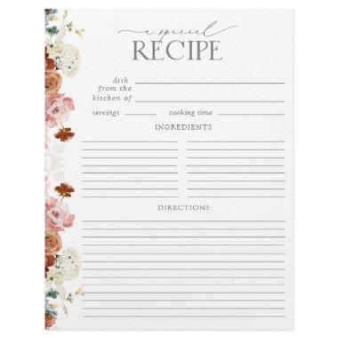 Garden Flowers  Recipe Binder Page