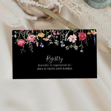 Garden Multicolor Wildflower Wedding Gift Registry Enclosure