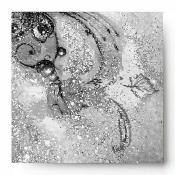 GARDEN OF THE LOST SHADOWS black and white Envelope