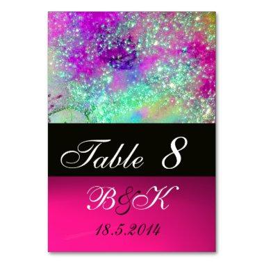 GARDEN OF THE LOST SHADOWS BLUE PURPLE PINK FLORAL TABLE NUMBER