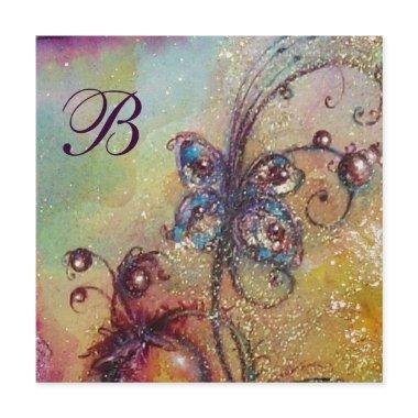 GARDEN OF THE LOST SHADOWS,BUTTERFLY Monogram Gold Announcement
