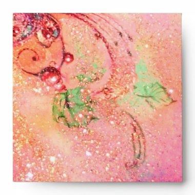 GARDEN OF THE LOST SHADOWS gold pink red green Envelope