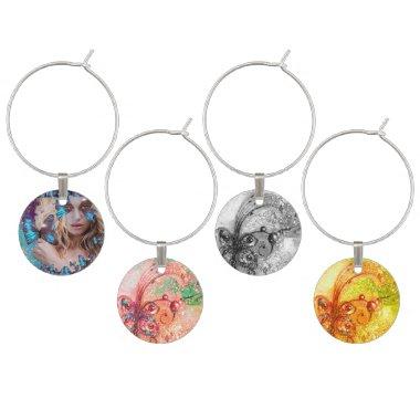 GARDEN OF THE LOST SHADOWS MAGIC BUTTERFLY PLANT WINE GLASS CHARM
