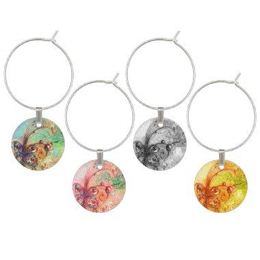 GARDEN OF THE LOST SHADOWS MAGIC BUTTERFLY PLANT WINE GLASS CHARM