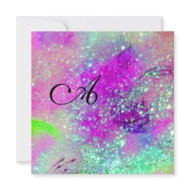 GARDEN OF THE LOST SHADOWS -monogram ,purple blue Announcement