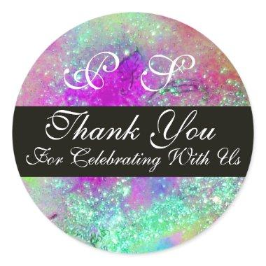 GARDEN OF THE LOST SHADOWS -THANK YOU MONOGRAM CLASSIC ROUND STICKER