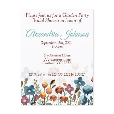 Garden Party  Invitation Budget Post