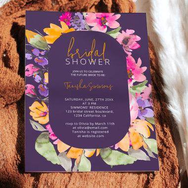 Garden pink floral watercolor script