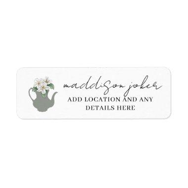 Garden Tea Party  Label