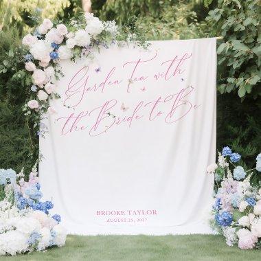 Garden Tea with the Bride to Be  Back Tapestry