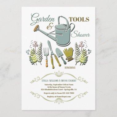 Garden Tools Shower Invitations