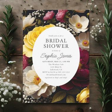 Garden Vibrant Blooms Cottagecore Bridal Shower Invitations
