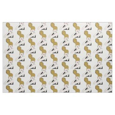Gatsby Gold Girl Party Room Decor Cotton Fabric