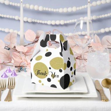 Gatsby Gold Polka-Dot Wedding Party Favor Boxes