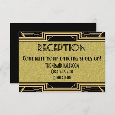 Gatsby Gold Wedding Suite Details Reception Party Invitations