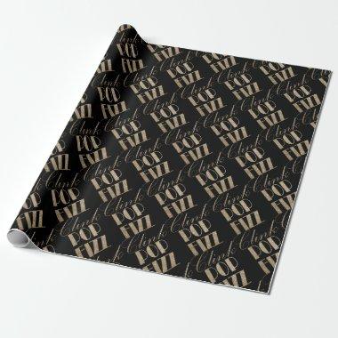 Gatsby party Gold and Black Pop Fizz Clink Wrapping Paper