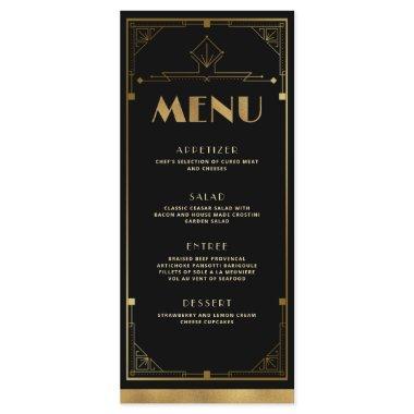 Gatsby Roaring 20s Art Deco Menu