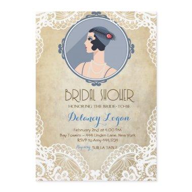 Gatsby Vintage Bridal Shower Invitations