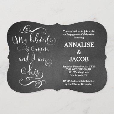 GC My Beloved is Mine and I am His Chalkboard Invitations