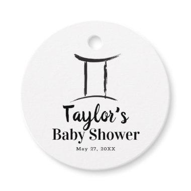 GEMINI Twins Astrology Zodiac Sign Baby Shower Favor Tags