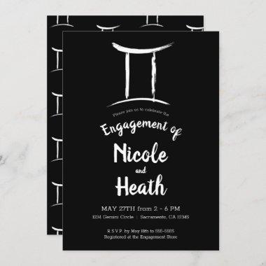 GEMINI Zodiac Sign Astrology Engagement Party Invitations