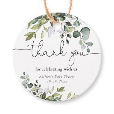 Gender Neutral soft greenery baby shower Favor Tags