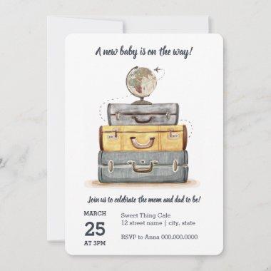 Gender Neutral Travel Baby Shower Invitations