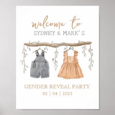Gender reveal Party, He or She, Welcome, Baby Poster