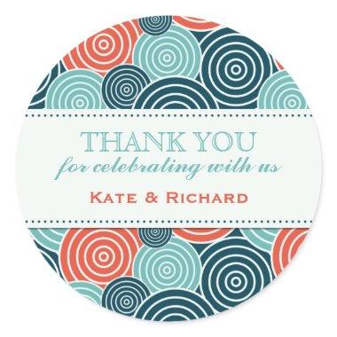 Geometric Circle Pattern Wedding Favor Stickers