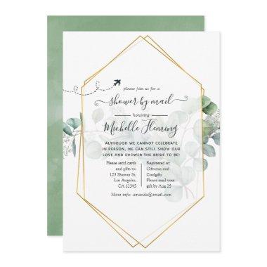 Geometric Eucalyptus Bridal Shower by Mail Invitations