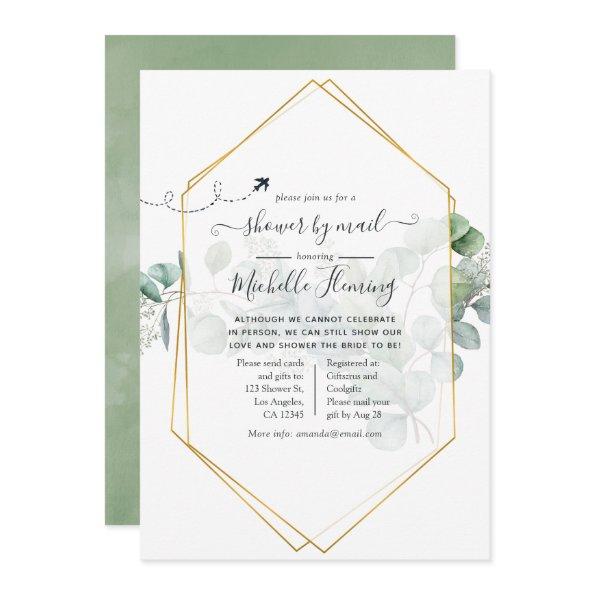 Geometric Eucalyptus Bridal Shower by Mail Invitations