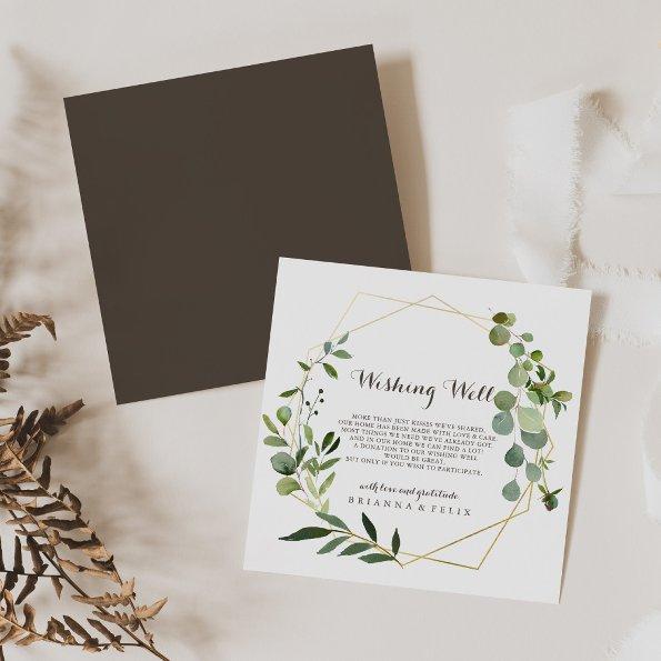 Geometric Gold Brown Green Wedding Wishing Well Enclosure